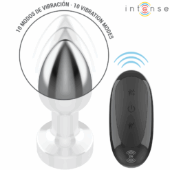 INTENSE - PLUG ANAL 10 VIBRACIONES METAL CON CONTROL REMOTO S - piKanteo | Despierta tu lado más piKante
