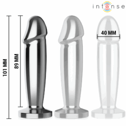 INTENSE - PLUG ANAL 10 VIBRACIONES METAL EN FORMA DE DILDO CON CONTROL REMOTO M - piKanteo | Despierta tu lado más piKante
