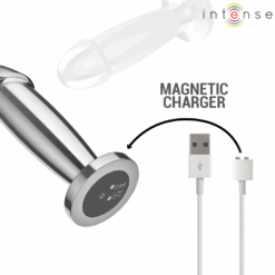 INTENSE - PLUG ANAL 10 VIBRACIONES METAL EN FORMA DE DILDO CON CONTROL REMOTO M - piKanteo | Despierta tu lado más piKante