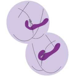 XOCOON - STRAPLESS STRAP-ON VIBRADOR 2 EN 1 CON CONTROL REMOTO MORADO - piKanteo | Despierta tu lado más piKante