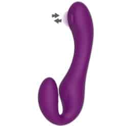 XOCOON - STRAPLESS STRAP-ON VIBRADOR 2 EN 1 CON CONTROL REMOTO MORADO - piKanteo | Despierta tu lado más piKante