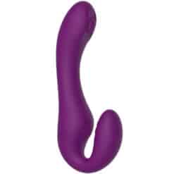 XOCOON - STRAPLESS STRAP-ON VIBRADOR 2 EN 1 CON CONTROL REMOTO MORADO - piKanteo | Despierta tu lado más piKante