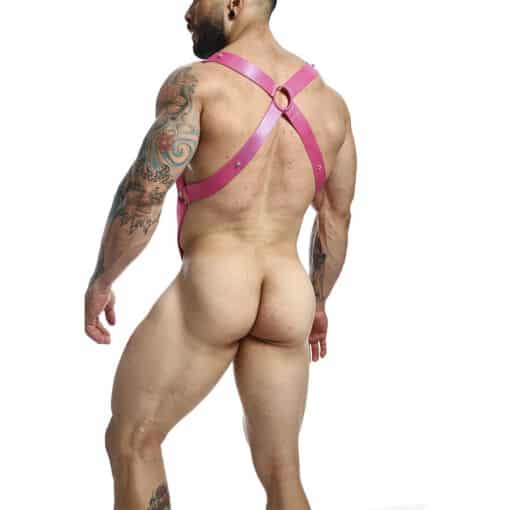 MOB - DNGEON ARNÉS DE ESPALDA CRUZADA ROSA TALLA ÚNICA - Imagen 5