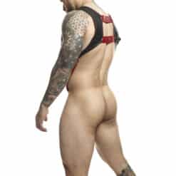 MOB - DNGEON ARNÉS CON ANILLO ROJO PARA EL PENE TALLA ÚNICAS - piKanteo | Despierta tu lado más piKante