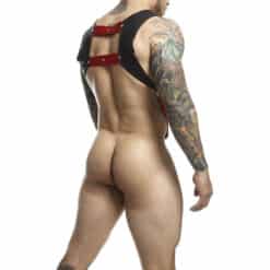 MOB - DNGEON ARNÉS CON ANILLO ROJO PARA EL PENE TALLA ÚNICAS - piKanteo | Despierta tu lado más piKante