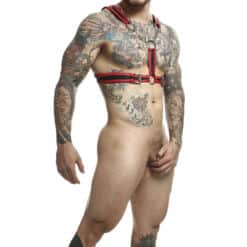 MOB - DNGEON ARNÉS ROJO CON CADENAS TALLA ÚNICA - piKanteo | Despierta tu lado más piKante