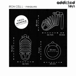ADDICTED TOYS LOCKED - IRON CELL JAULA PARA PENE DE METAL 5 CM TALLA L - piKanteo | Despierta tu lado más piKante