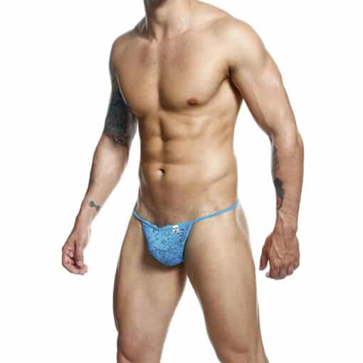 MOB - TANGA DE ENCAJE AQUA TALLA L/XL