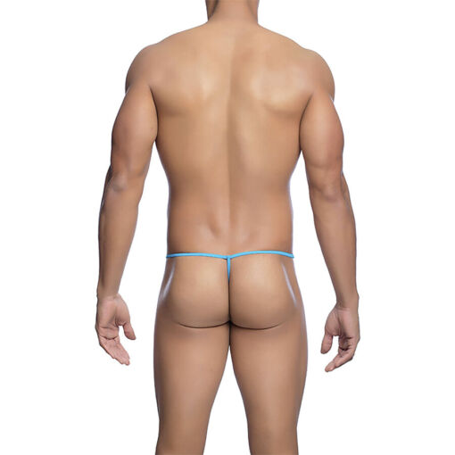 MOB - TANGA TRANSPARENTE CON FORMA DE T AQUA TALLA L/XL - Imagen 3