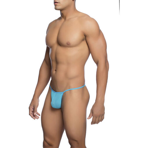 MOB - TANGA TRANSPARENTE CON FORMA DE T AQUA TALLA L/XL - Imagen 2