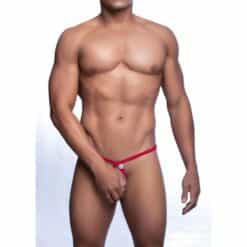 MOB - TANGA ROJO CON FORMA DE LAGRIMA TALLA S/M