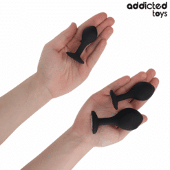 ADDICTED TOYS - SET DE 3 PLUG SILICONA ANAL CON JOYA - piKanteo | Despierta tu lado más piKante