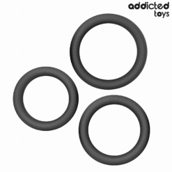 ADDICTED TOYS - SET DE ANILLOS SILICONA PLANOS - piKanteo | Despierta tu lado más piKante