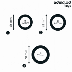 ADDICTED TOYS - SET DE ANILLOS SILICONA PLANOS - piKanteo | Despierta tu lado más piKante