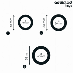 ADDICTED TOYS - SET DE ANILLOS SILICONA MODELO 1 - piKanteo | Despierta tu lado más piKante