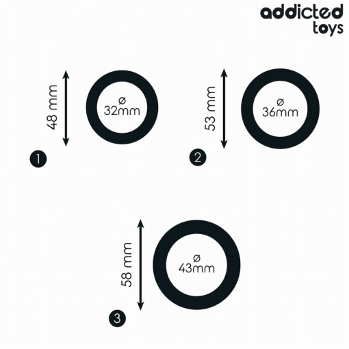 ADDICTED TOYS - SET DE ANILLOS SILICONA MODELO 1 - Imagen 4