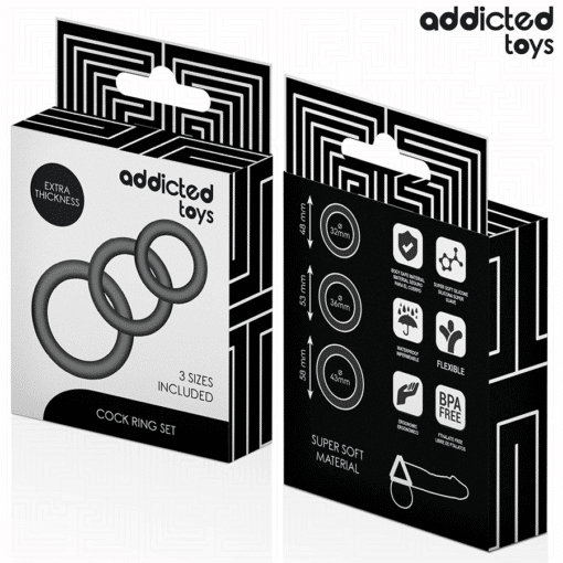 ADDICTED TOYS - SET DE ANILLOS SILICONA MODELO 1 - Imagen 6