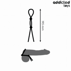 ADDICTED TOYS - CUERDA SILICONA PARA EL PENE DE LAZO DOBLE - piKanteo | Despierta tu lado más piKante