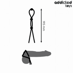 ADDICTED TOYS - CUERDA SILICONA PARA EL PENE DE LAZO TRIPLE - piKanteo | Despierta tu lado más piKante
