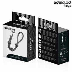 ADDICTED TOYS - CUERDA SILICONA PARA EL PENE DE LAZO TRIPLE - piKanteo | Despierta tu lado más piKante