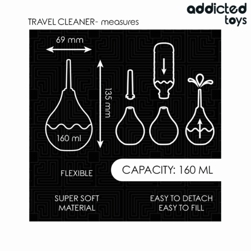 ADDICTED TOYS - LIMPIADOR ANAL DE VIAJE TALLA M 160 ML - Imagen 5
