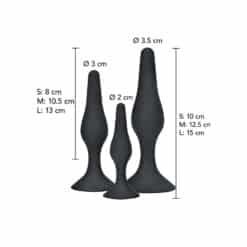 Alternative view of TOYJOY - ANAL PLAY CURVY COMPANIONS PLUG ANAL 3 PIEZAS NEGRO