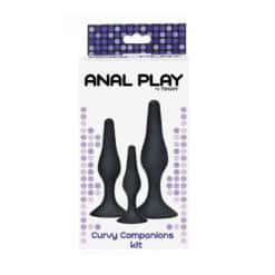 TOYJOY - ANAL PLAY CURVY COMPANIONS PLUG ANAL 3 PIEZAS NEGRO - piKanteo | Despierta tu lado más piKante
