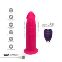 Alternative view of SILEXD - PENE REALÍSTICO MODELO 2 ROSA + CONTROL REMOTO LRS 17 CM