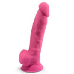 SILEXD - MODELO 1 PENE REALÍSTICO SILICONA PREMIUM SILEXPAN ROSA FLUORESCENTE 17.5 CM - piKanteo | Despierta tu lado más piKante