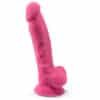 SILEXD - MODELO 1 PENE REALÍSTICO SILICONA PREMIUM SILEXPAN ROSA FLUORESCENTE 17.5 CM