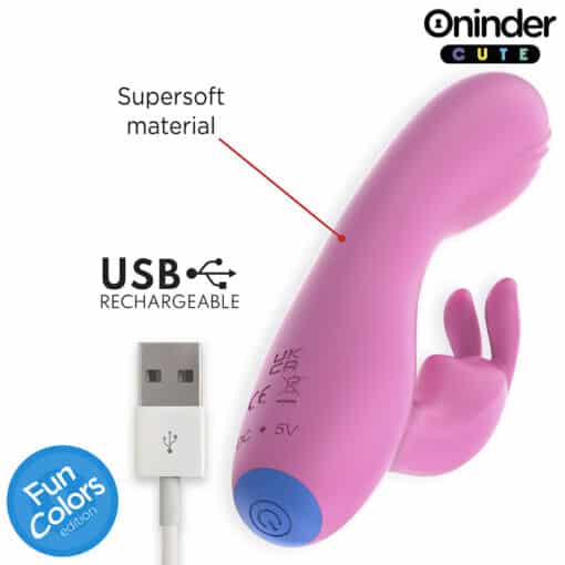 ONINDER CUTE - LOVE BUNNY VIBRADOR PUNTO G Y CLITORIS - APP MUNDIAL GRATUITA - Imagen 6