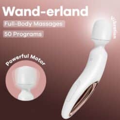SATISFYER - WAND ERLAND MASAJEADOR VIBRADOR BLANCO - piKanteo | Despierta tu lado más piKante