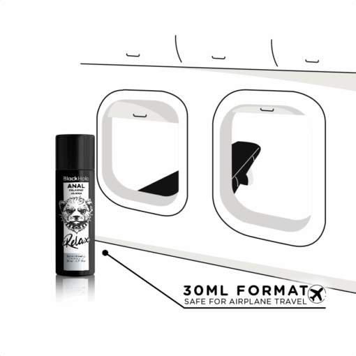 BLACK HOLE -  ANAL RELAXING CON JOJOBA BASE SILICONA 30 ML - Imagen 5