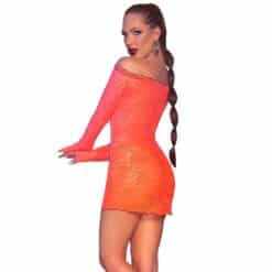 Alternative view of CHILIROSE - CR 4859 MINI VESTIDO NARANJA M