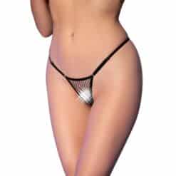 CHILIROSE - CR 4856 MICRO TANGA REJILLA NEGRO S/M