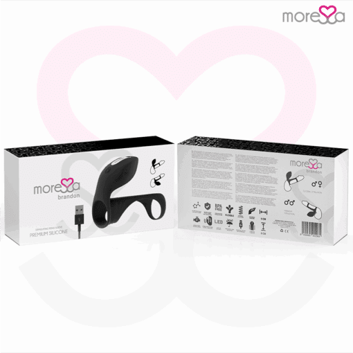 MORESSA - BRANDON POTENTE ANILLO VIBRADOR CON FUNDA DE ENGROSAMIENTO MASCULINO - Imagen 7