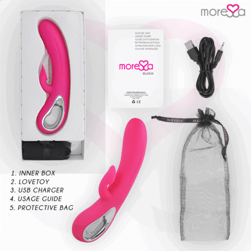 MORESSA - DUSTIN ONDAS ESTIMULADORAS CLITORIAL Y POTENTE VIBRACIÓN PREMIUM SILICONE RECARGABLE - Imagen 6