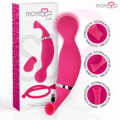 MORESSA - KIRK DUO ONDAS ESTIMULADORAS + MASAJEADOR MULTI PRESTACIONES PREMIUM SILICONE RECARGABLE