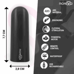 MORESSA - NIX POTENTE VIBRADOR MULTI JUEGOS CONTROL REMOTO NEGRO - piKanteo | Despierta tu lado más piKante