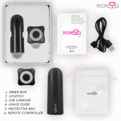 MORESSA - NIX POTENTE VIBRADOR MULTI JUEGOS CONTROL REMOTO NEGRO - piKanteo | Despierta tu lado más piKante