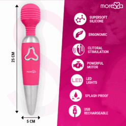 MORESSA - ODILON WAND POTENTE MOTOR MAS DOS CABEZALES PREMIUM SILICONE RECARGABLE - piKanteo | Despierta tu lado más piKante