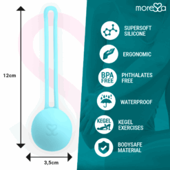 MORESSA - OSIAN ONE ENTRENAMIENTO SUELO PELVICO 51gr PREMIUM SILICONA TURQUESA - piKanteo | Despierta tu lado más piKante