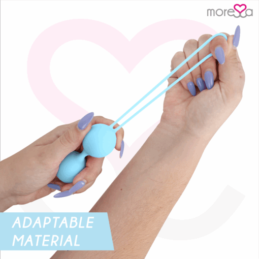MORESSA - OSIAN THREE ENTRENAMIENTO SUELO PELVICO 85 gr PREMIUM SILICONA TURQUESA - Imagen 3