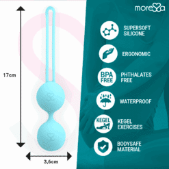 MORESSA - OSIAN THREE ENTRENAMIENTO SUELO PELVICO 85 gr PREMIUM SILICONA TURQUESA - piKanteo | Despierta tu lado más piKante