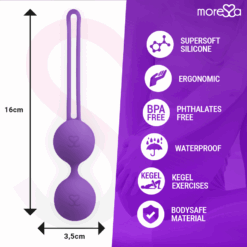 MORESSA - OSIAN TWO ENTRENAMIENTO SUELO PELVICO 101gr PREMIUM SILICONA LILA - piKanteo | Despierta tu lado más piKante