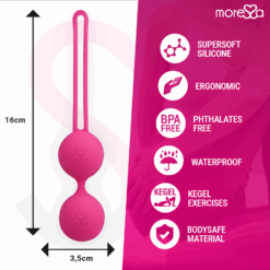 MORESSA - OSIAN TWO ENTRENAMIENTO SUELO PELVICO 101gr PREMIUM SILICONA ROSA - piKanteo | Despierta tu lado más piKante