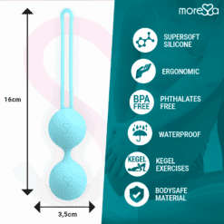 MORESSA - OSIAN TWO ENTRENAMIENTO SUELO PELVICO 101gr PREMIUM SILICONA TURQUESA - piKanteo | Despierta tu lado más piKante