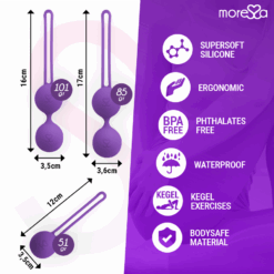 MORESSA - OSIAN SET Osian One; 51 Gr / Osian Two; 101 Gr / Osian Three 85 gr PREMIUM SILICONA LILA - piKanteo | Despierta tu lado más piKante
