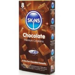 SKINS - PRESERVATIVOS PREMIUM SABOR CHOCOLATE PACK 8 - piKanteo | Despierta tu lado más piKante