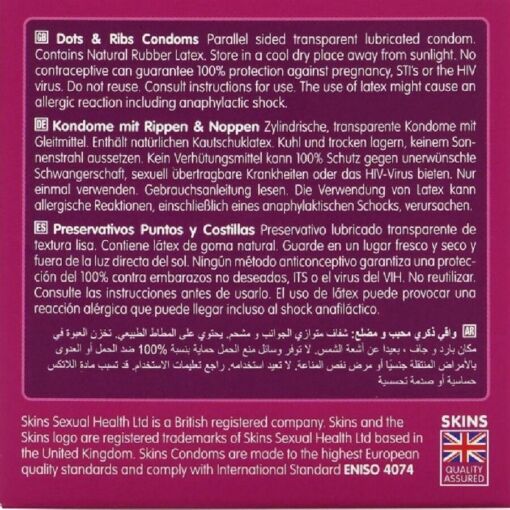SKINS - DOTS & RIBS PRESERVATIVOS PREMIUM PACK 4 - Imagen 4